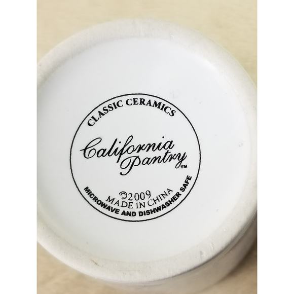 California Pantry Coffee Mug Teacup 11oz Julie Scott 2009 4 1/2" Drinkware x2 - Picture 14 of 16